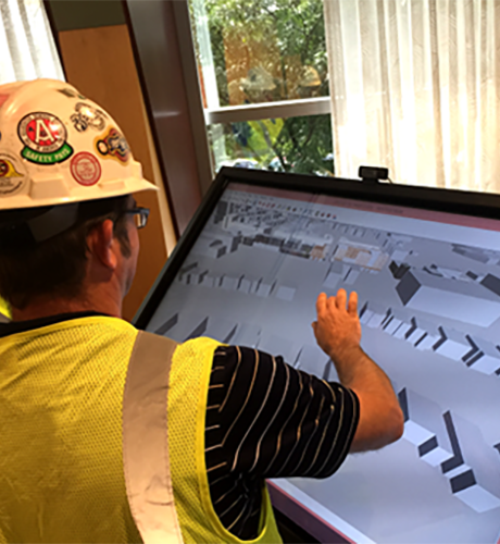 touch screen tables for contractor or project manager