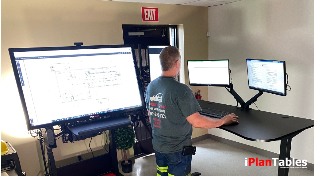 Large touchscreen for plan reviewers