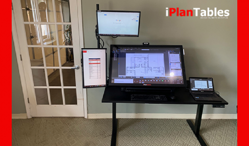 Large Touch Screen Table Top With Multiple Monitors